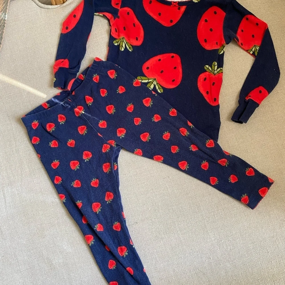 Carter's Navy and Red Strawberry cotton Pajama Set